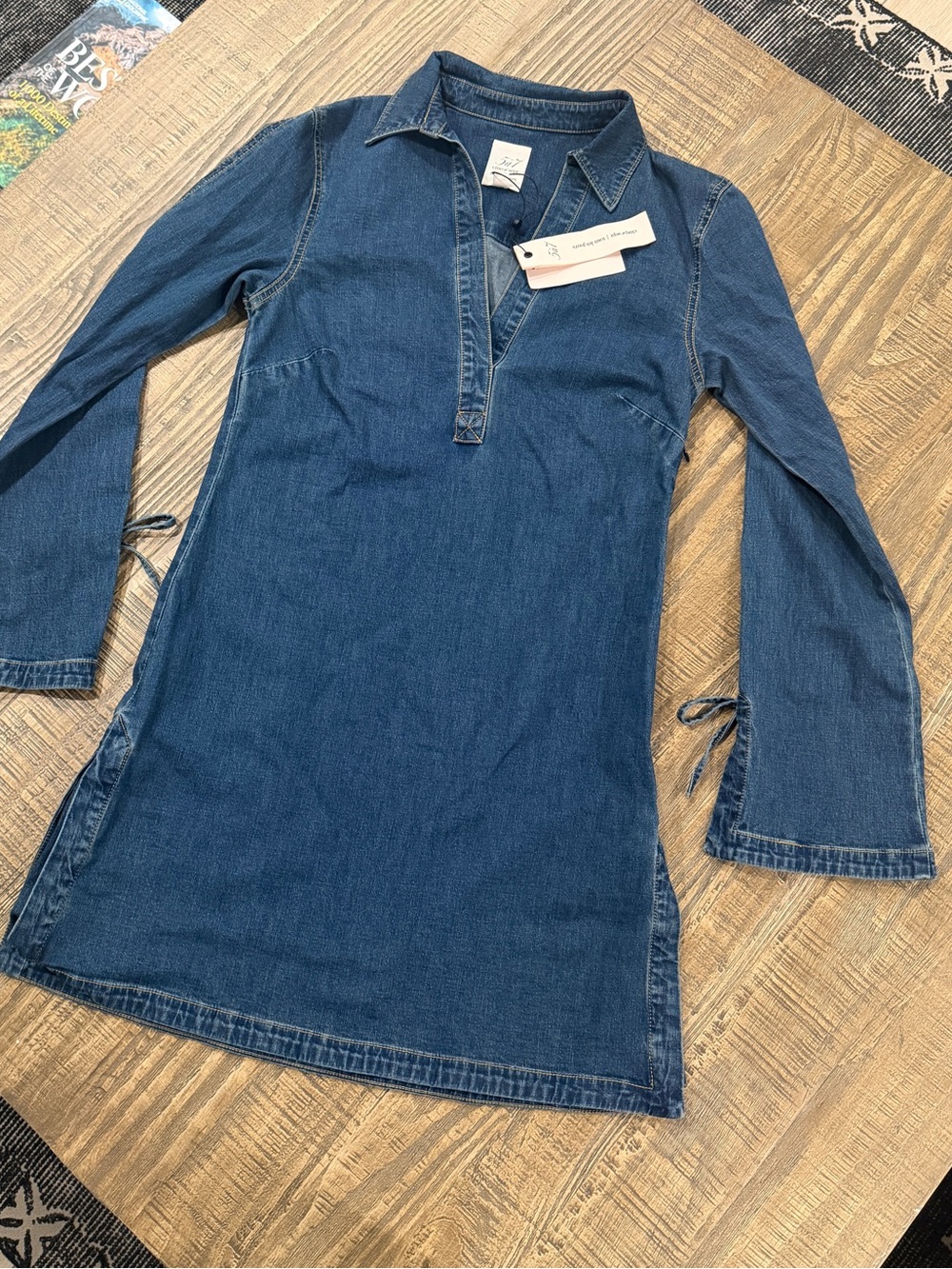 Cinq a Sept Ruisseau Denim Dress. - Picture 7 of 8